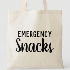 Emergency snacks tote bag